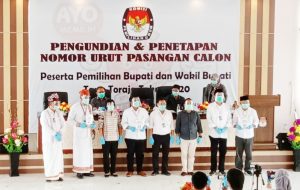 Ini Nomor Urut Paslon Bupati dan Wakil Bupati Tator