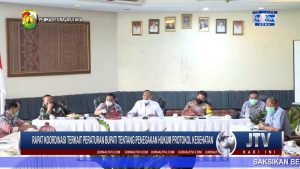 VIDEO : KALATIKU PIMPIN RAKOR PERATURAN BUPATI TENTANG PENEGAKAN HUKUM PROTOKOL KESEHATAN