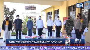 BERITA VIDEO : POLRES TORAJA UTARA GELAR DEKLARASI PILKADA DAMAI BERSAMA  TIGA PASLON BUPATI