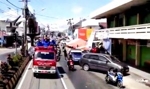 Penyebaran Covid-19 Meningkat, Sat Pol PP Toraja Utara Kembali Melakukan Penyemprotan Disinfektan Disejumlah Titik