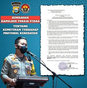 Angka Penularan Covid-19 Meningkat, Polres Toraja Utara Larang Warga Pesta Kembang Api dan Konvoi Saat Pergantian Tahun