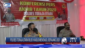 BERITA VIDEO : POLRES TORAJA UTARA, RILIS 9 KASUS MENONJOL DI TAHUN 2020