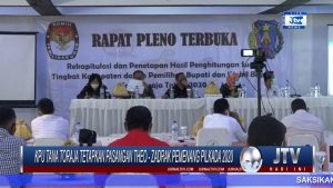 BERITA VIDEO : MELALUI RAPAT PLENO, KPU TATOR TETAPKAN PASANGAN THEO – ZADRAK PEMENANG PILKADA 2020