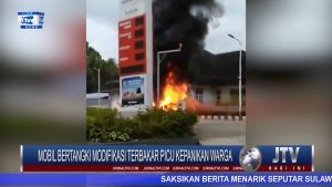 BERITA VIDEO : MOBIL KIJANG BERTANGKI MODIFIKASI TERBAKAR DI SPBU BUA, PICU KEPANIKAN WARGA