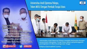 Universitas Andi Djemma Palopo, Teken MOU Dengan Pemkab Toraja Utara