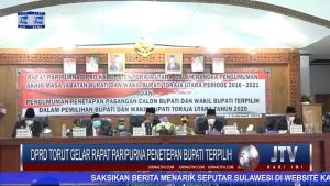 BERITA VIDEO : DPRD TORUT GELAR RAPAT PARIPURNA PENETEPAN BUPATI TERPILIH, KALATIKU UCAPKAN SELAMAT KE OMBAS – DEDY