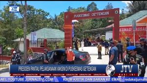 BERITA VIDEO : PRESIDEN JOKOWI PANTAU PELAKSANAAN VAKSIN DI PUSKESMAN GE’TENGAN