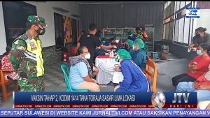 BERITA VIDEO : VAKSIN TAHAP 2, KODIM 1414 TANA TORAJA SASAR LIMA LOKASI
