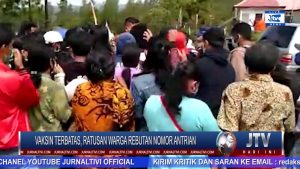 BERITA VIDEO : VAKSIN TERBATAS, RATUSAN WARGA REBUTAN NOMOR ANTRIAN