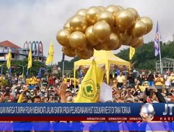 Berita Video : Ribuan Warga Tumpah Ruah Memadati Jalan Santai Pada HUT Golkar ke 57 di Tana Toraja