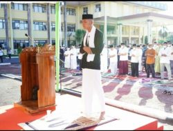 Bintara Remaja di Polda Sulut Pimpin Sholat Idul Fitri 1443 H