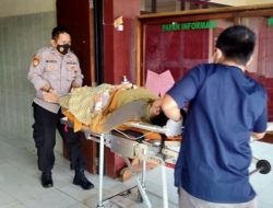 Baju Terlilit Rantai, Pengendara Motor Jaruh Terpental Alami Luka Serius