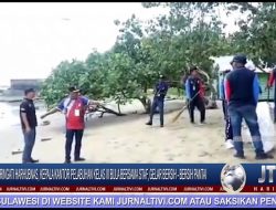 Berita Video : Peringati Harhubnas, Kepala Kantor Pelabuhan Kelas III Bula Bersama Staf, Gelar Bersih – Bersih Pantai