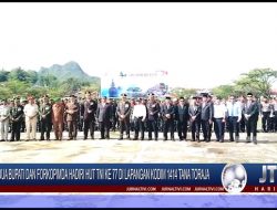 Berita Video : Dua Bupati dan Forkopimda Hadiri HUT TNI ke 77 di Lapangan Kodim 1414 Tana Toraja