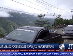 Berita Video : Jalan Amblas di Poros Enrekang – Toraja, Picu  Kemacetan Panjang
