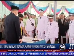 Berita Video : Lantik 4 Kepala Desa, Bupati Pesawaran : Pedomani UU Nomor 6 Tahun 2014 Tentang Desa