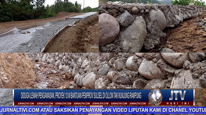 Berita Video : Diduga Lemah Pengawasan, Proyek 13 M Bantuan Pemprov Sulsel di Ollon Tak Kunjung Rampung
