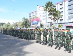 Kodim 1418/Mamuju Ikuti Apel Gelar Pasukan  Pengamanan Pemilu 