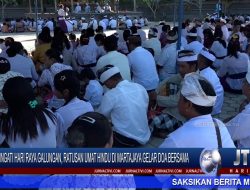 Berita Video : Peringati Hari Raya Galungan, Ratusan Umat Hindu di Martajaya Gelar Doa Bersama