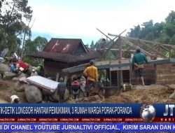 Berita Video : Detik-Detik Longsor Hantam Pemukiman, 3 Rumah Warga Rusak Parah