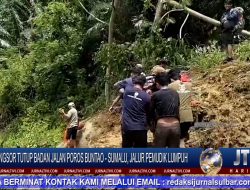 Berita Video : Longsor Tutup Badan Jalan Poros Buntao – Sumalu, Jalur Pemudik Lumpuh