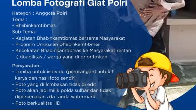 Polda Sulbar Gelar Lomba Foto Berhadiah Jutaan Rupiah