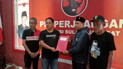 DPD PDIP Sulbar Buka Pendaftaran Untuk Balon Gubernur Sulbar Dengan Sistim Online Pendaftar Pertama Rektor UNM