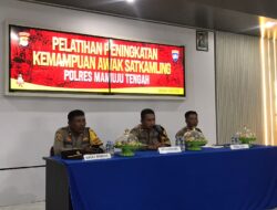 Polres Mamuju Tengah Gelar Pelatihan Peningkatan Kemampuan Awak Satkamling