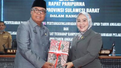 DPRD Sulbar Terima Penyerahan dan Penjelasan Gubernur LKPJ Ranperda APBD 2023