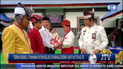 Berita Video : Terima Remisi, 2 Tahanan Rutan Kelas 2 B Makale Bebas di Momen Perayaan HUT RI Ke-79
