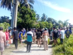 Tolak Aktivitas Tambang di Sungai Sampaga Warga Blokade Jalan Masuk Lokasi Tambang