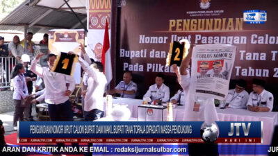 Berita Video : Pengundian Nomor Urut Calon Bupati dan Wakil Bupati Tana Toraja Dipadati Ribuan Massa Pendukung