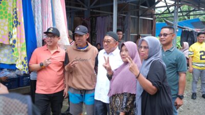 Paslon Nomor Urut 2 ABM-Arwan Kembali Blusukan di Pasar Martajaya