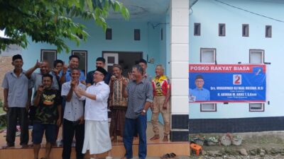 Cagub Arwan Aras Berkunjung di Posko Pemenangan Disambut Antusias Warga