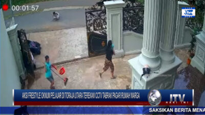 Berita Video : Aksi Frestyle Oknum Pelajar di Toraja Utara Tabrak Pagar Rumah Warga, Terekam CCTV