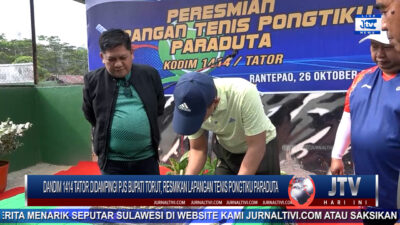 Berita Video : Dandim 1414 Tator Didampingi Pjs Bupati Torut, Resmikan Lapangan Tenis Pongtiku Paraduta