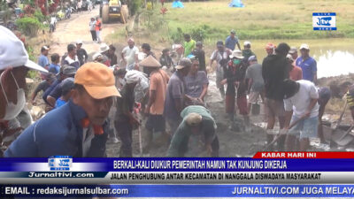 Berita Video : Berkali-kali Diukur Namun Tak Kunjung Dikerja Pemerintah, Jalan Poros Sarambu-Pedamaran di Swadaya Warga Nanggala