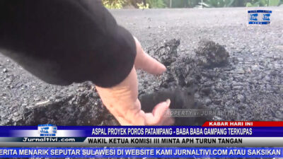 Berita Video : Aspal Proyek Poros Patampang – Baba-baba Gampang Terkupas, Wakil Ketua Komisi III DPRD Torut Minta APH Turun Tangan