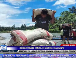 Berita Video : Dukung Program TMMD ke-123 Kodim 1427 Pasangkayu, Personel TNI Angkut Material Gunakan Perahu ke Dusun Terpencil