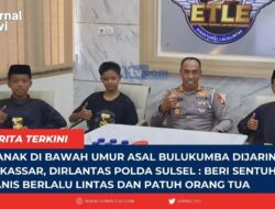 Tiga Anak Di Bawah Umur Asal Bulukumba Dijaring Di Makassar, Dirlantas Polda Sulsel : Beri Sentuhan Humanis Berlalu Lintas Dan Patuh Orang Tua