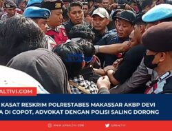 Desak Kasat Reskrim Polrestabes Makassar AKBP Devi Sujana Di Copot, Advokat Dengan Polisi Saling Dorong