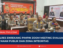Kapolres Enrekang Pimpin Zoom Meeting Evaluasi Pelayanan Publik dan Zona Integritas