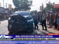 Berita Video : Mobil Kapolres Gowa Terlibat Adu Banteng Dengan Mini Bus di Poros Gowa – Takalar