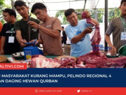 Peduli Masyarakat Kurang Mampu, Pelindo Regional 4 Bagikan Daging Hewan Qurban
