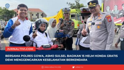 Bersama Polres Gowa, Asmo Sulsel Bagikan 15 Helm Honda Gratis Demi Menggencarkan Keselamatan Berkendara