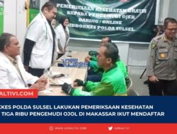 Biddokkes Polda Sulsel Lakukan Pemeriksaan Kesehatan Gratis, Tiga Ribu Pengemudi Ojol di Makassar Ikut Mendaftar