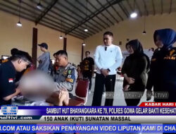 Berita Video : Sambut HUT Bhayangkara Ke-79, Polres Gowa Gelar Bakti Kesehatan, 150 Anak Ikuti Sunatan Massal