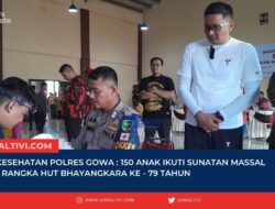 Bakti Kesehatan Polres Gowa : 150 Anak Ikuti Sunatan Massal