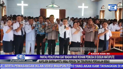 Berita Video : Pantau Penutupan Giat Ibadah Hari Rohani di Dusun Watupute, Kapolsek Bambalamotu Imbau Pemuda Tak Terjerumus Pergaulan Bebas