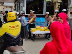 Gerakan Pangan Murah Polri, Ratusan Sak Beras 5 Kg Ludes Terjual Ke Wajib Pajak Ranmor